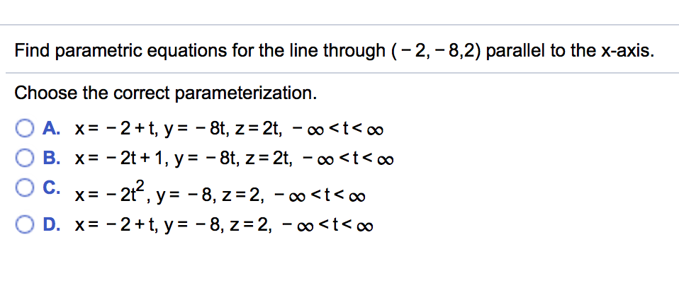 Solved Find Parametric Equations For The Line Through Chegg