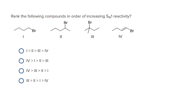 Solved Rank The Following Compounds In Order Of Increasing Chegg