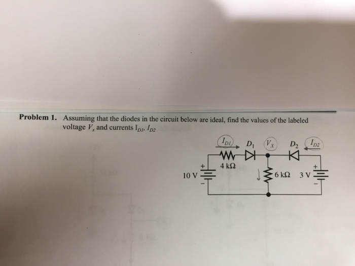 Solved Assuming That The Diodes In The Circuit Below Are Chegg