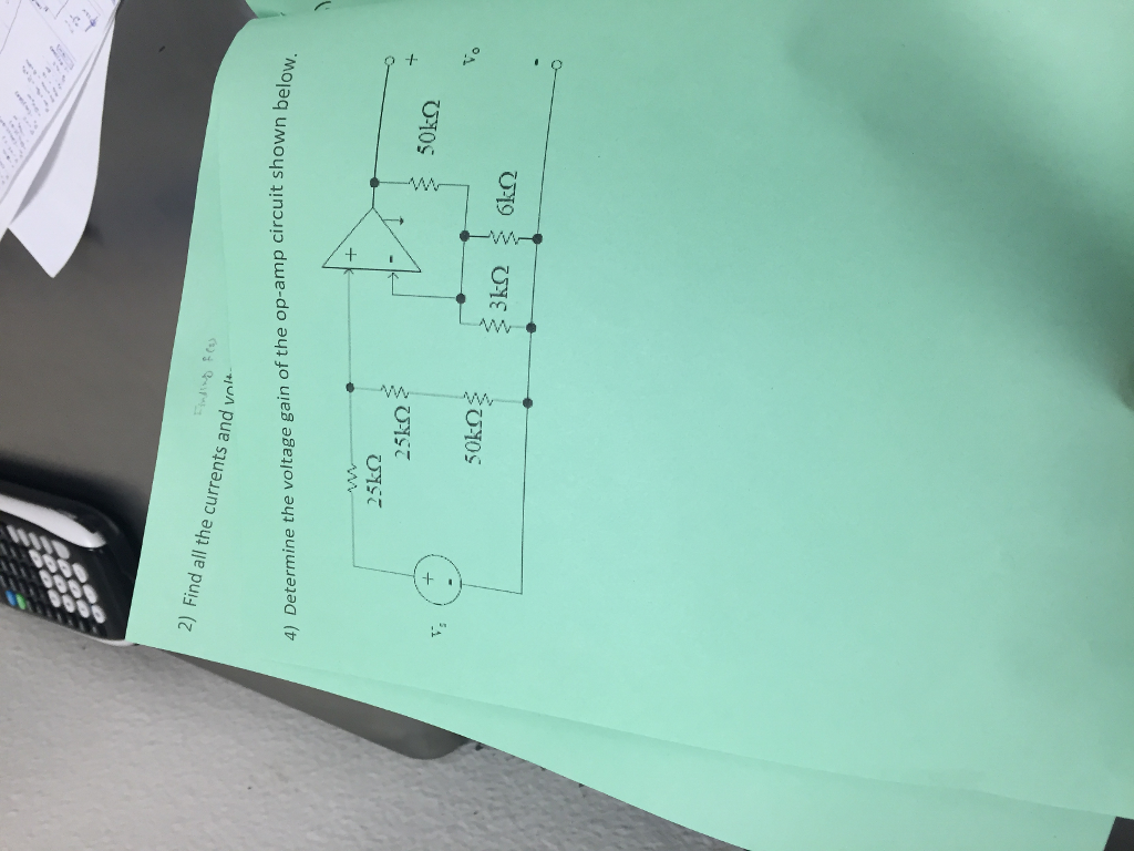 Solved Determine The Voltage Gain Of The Op Circuit Chegg