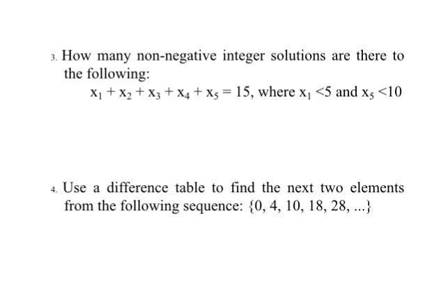 Solved How Many Non Negative Integer Solutions Are There To Chegg