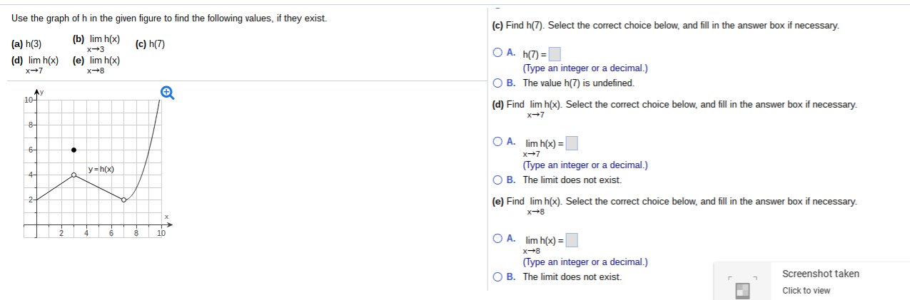 Solved Use The Graph Of H In The Given Figure To Find The Chegg