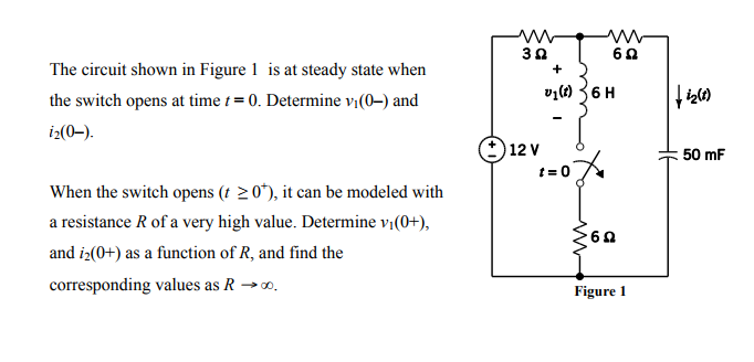 Solved The Circuit Shown In Figure Is At Steady State Chegg