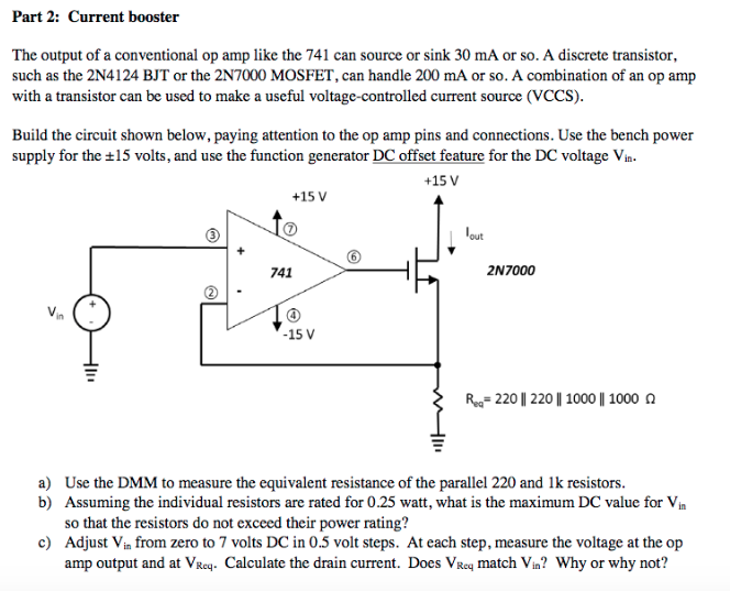 Solved Part 2 Current Booster The Output Of A Convention...