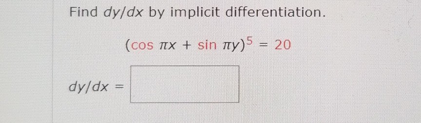 Solved Find Dy Dx By Implicit Differentiation Cos X Chegg