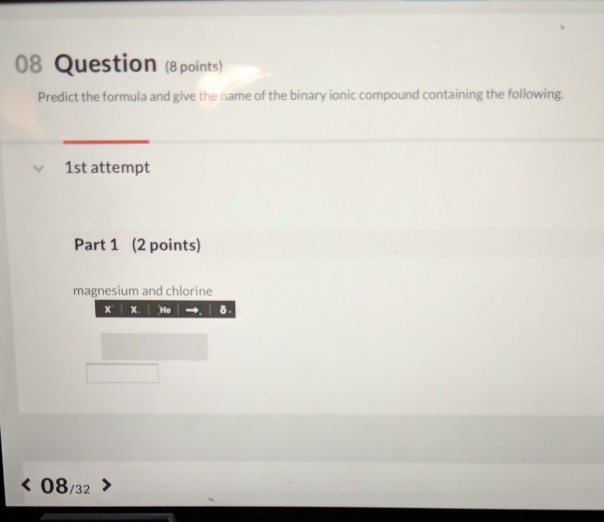 Solved Question Points Predict The Formula And Give Chegg