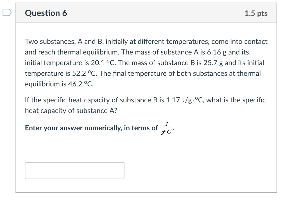 Solved Dquestion Pts Two Substances A And B Chegg