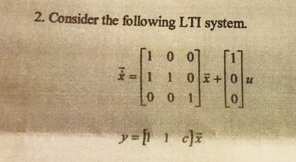 Solved Consider The Following Lti System Y Chegg