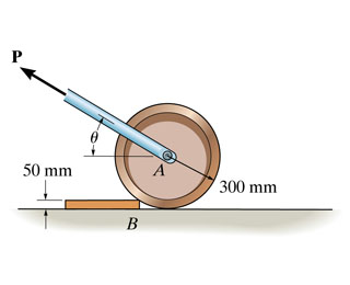 Solved Determine The Force P Needed To Pull The 65 Kg Roller Chegg