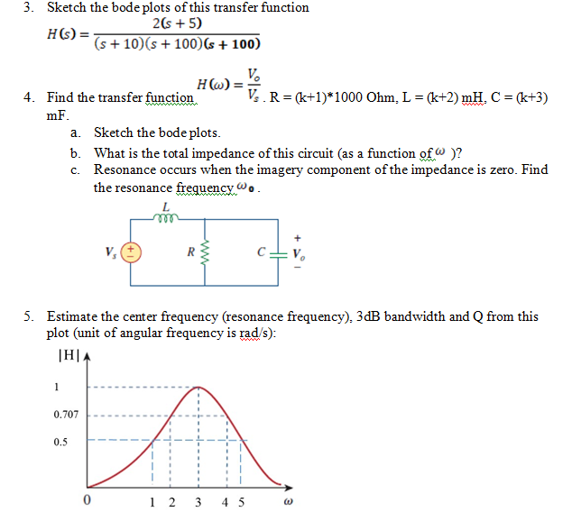 Solved 3 Sketch The Bode Plots Of This Transfer Function Chegg