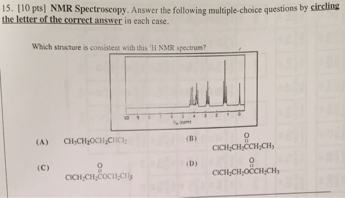 Solved NMR Spectroscopy Answer The Following Chegg