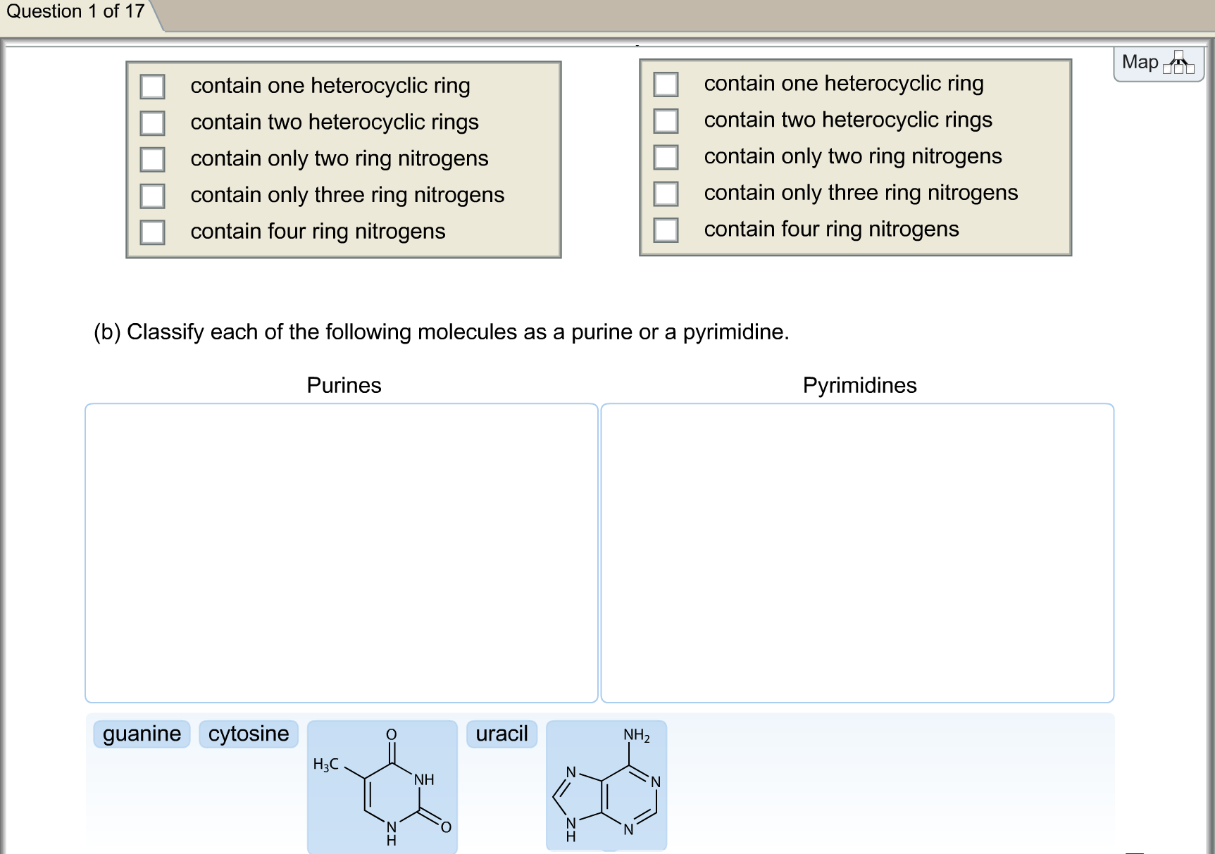 Solved A Identify The Structural Features Of Purines And Chegg