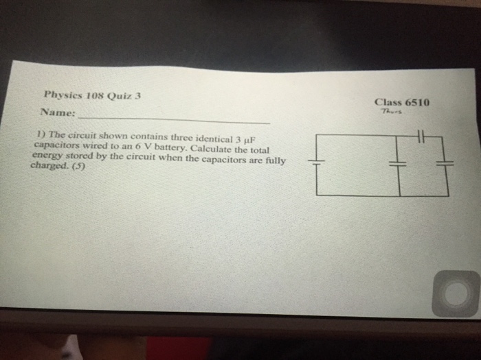 Solved The Circuit Shown Contains Three Identical Mu F Chegg