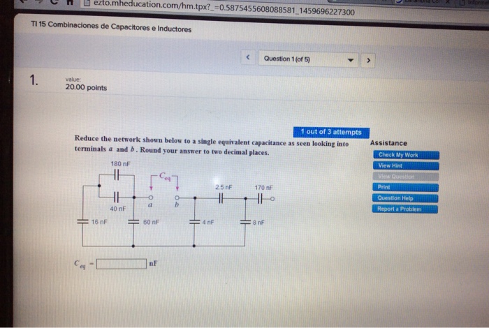 Solved Reduce The Network Shown Below To A Single Equivalent Chegg