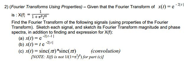 Fourier transform homework help