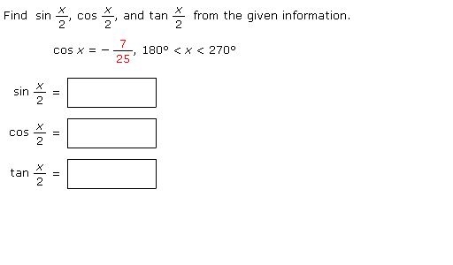 Solved Find Sin X Cos X And Tan X From The Given Chegg