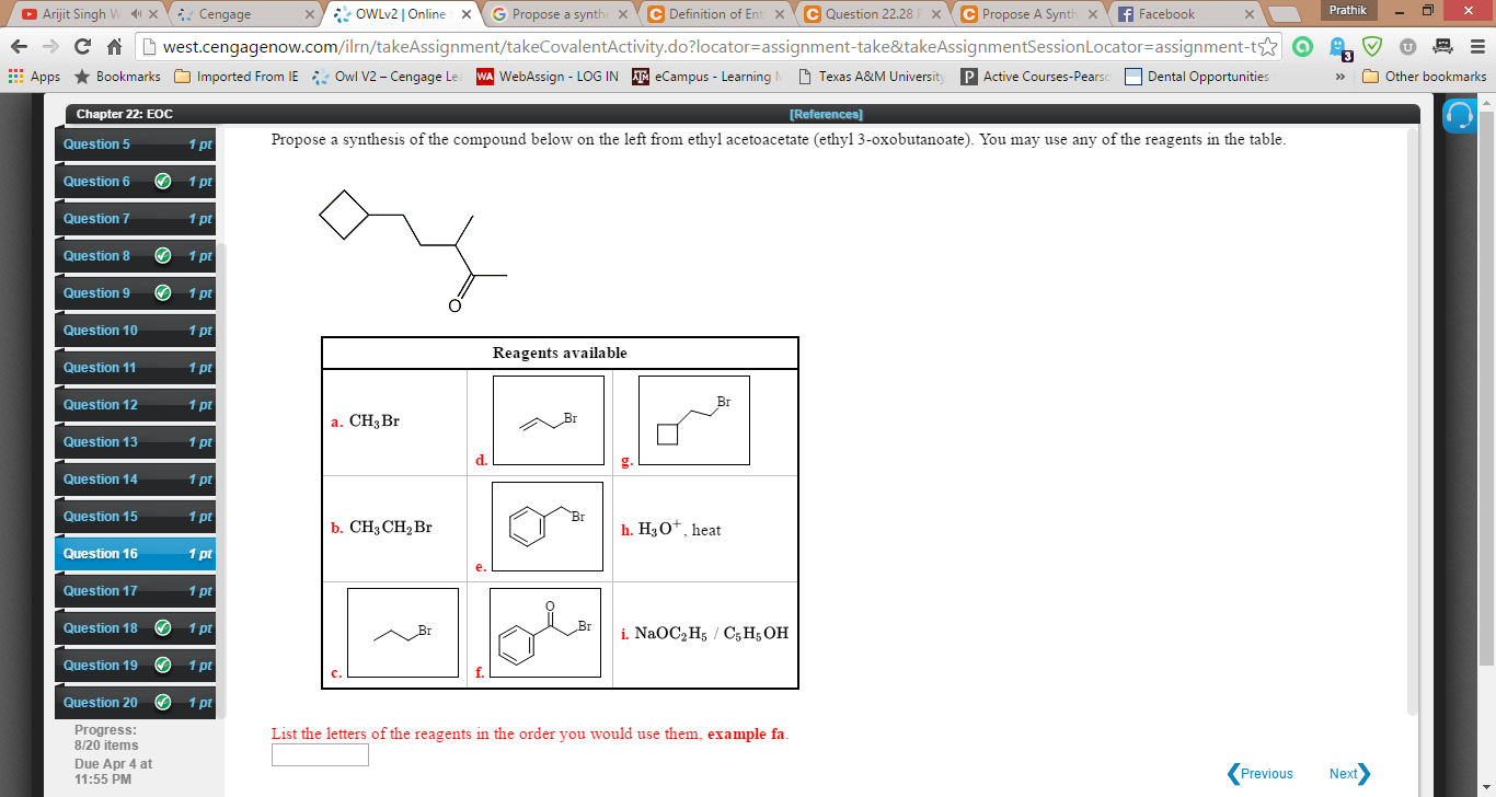 Solved Propose A Synthesis Of The Compound Below On The L Chegg