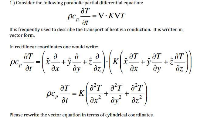 Solved Consider The Following Parabolic Partial Differential Chegg