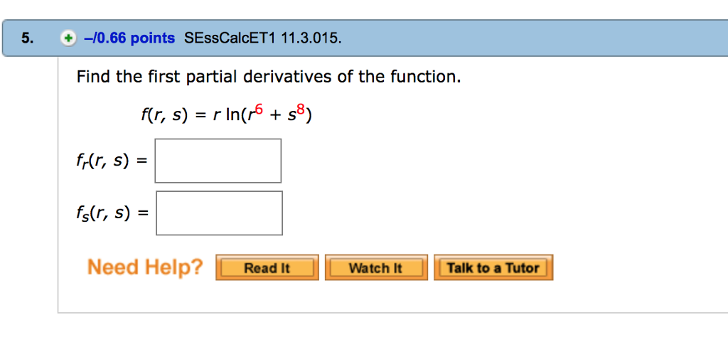 Solved Find The First Partial Derivatives Of The Function Chegg