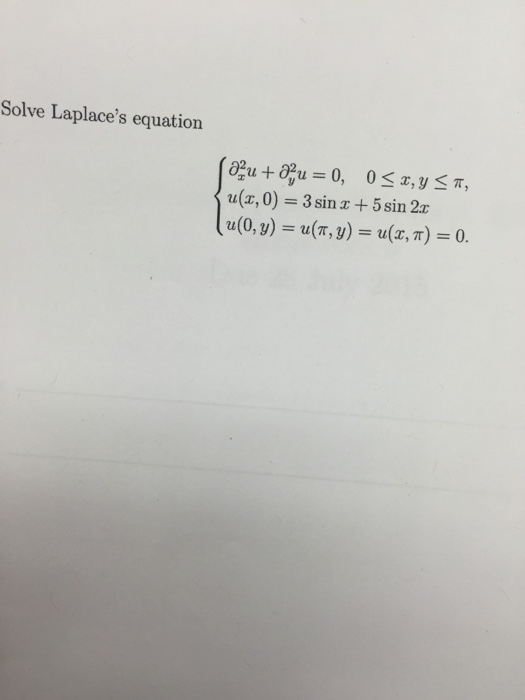 Solved Laplace S Equation Chegg