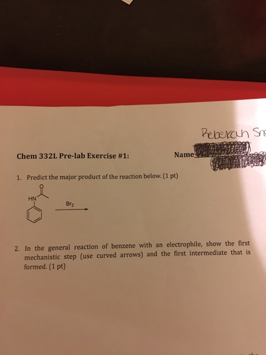 Solved Predict The Major Product Of The Reaction Below In Chegg