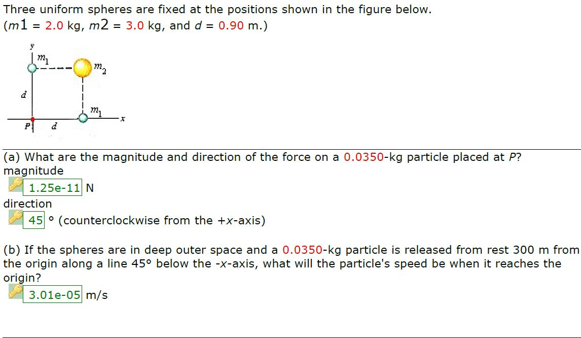 Solved Three Uniform Spheres Are Fixed At The Positions Chegg