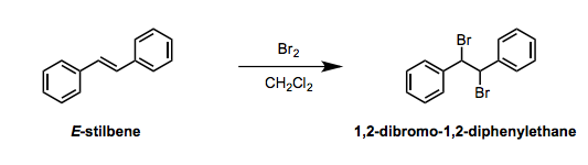 Solved We Did A Bromination Of E Stilbene Lab To Run The Chegg