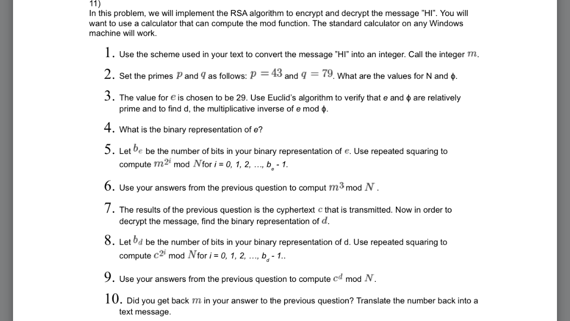 implement the rsa decryption algorithm python