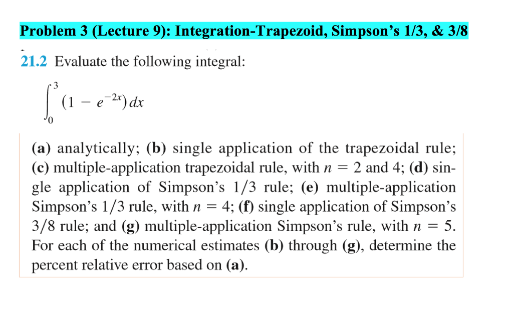 Evaluate The Following Integral: Integral^3_0 (1 -... | Chegg.com