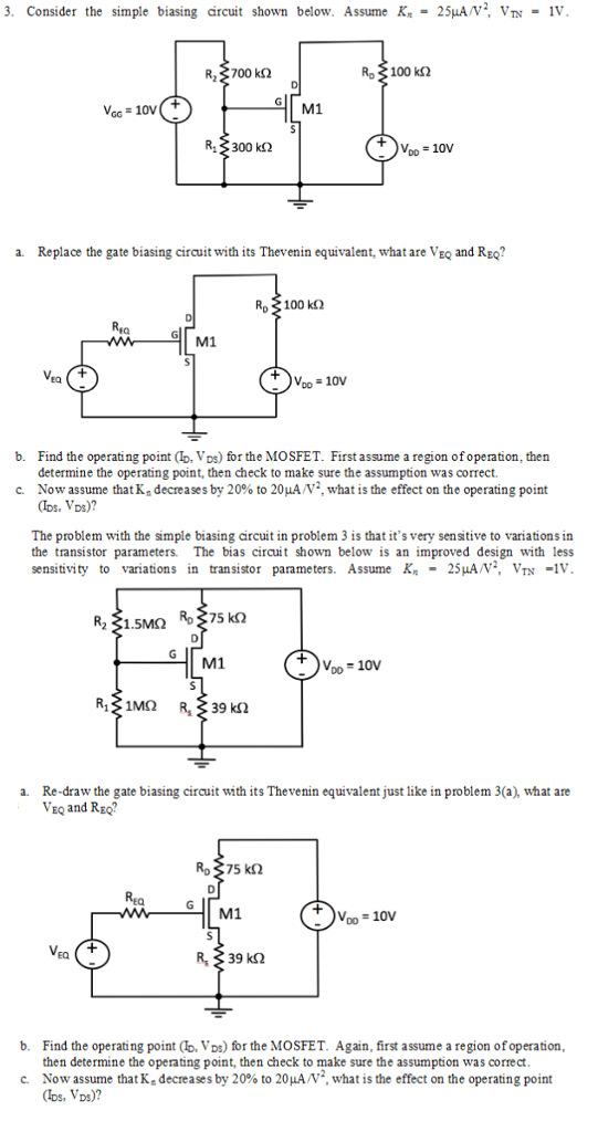 Solved Consider The Simple Biasing Circuit Shown Below Chegg