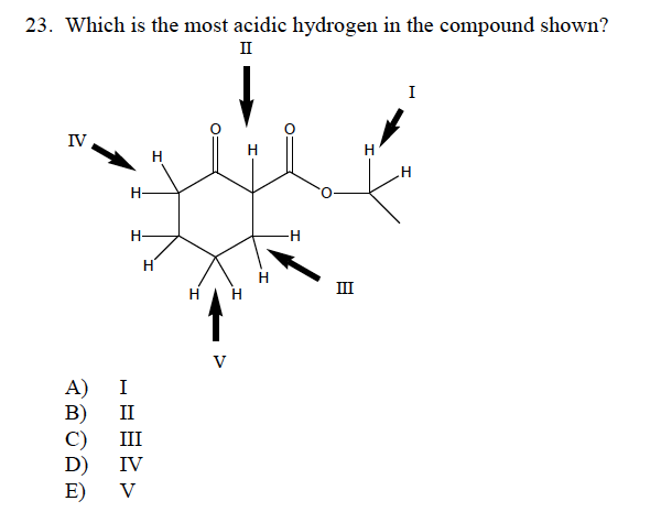 solved-which-is-the-most-acidic-hydrogen-in-the-compound-chegg