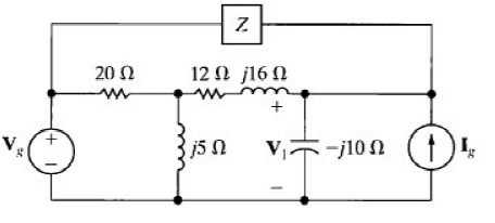 Solved Find The Value Of Z In The Circuit Seen In Fig If Vg Chegg