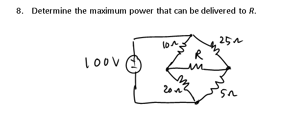 Solved Determine The Maximum Power That Can Be Delivered To Chegg