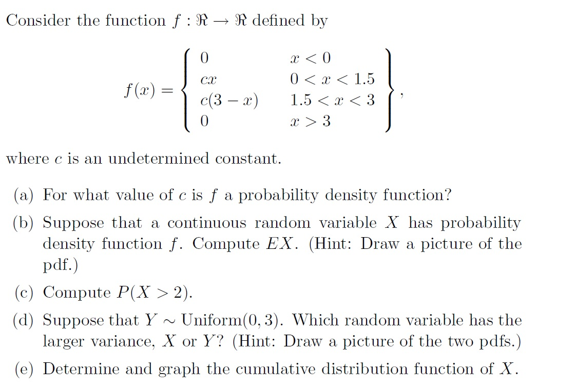 Solved Consider The Function F Rt Rightarrow R Defined By Chegg