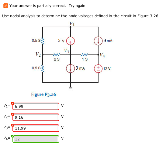 Solved Use Nodal Analysis To Determine The Node Voltages 