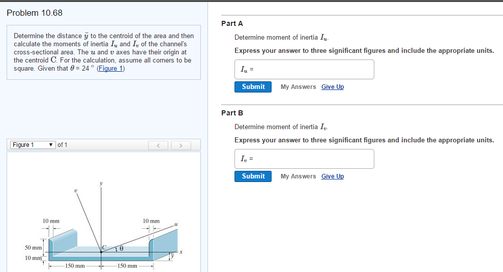 Solved Determine The Distance Y Bar To The Centroid Of The Chegg