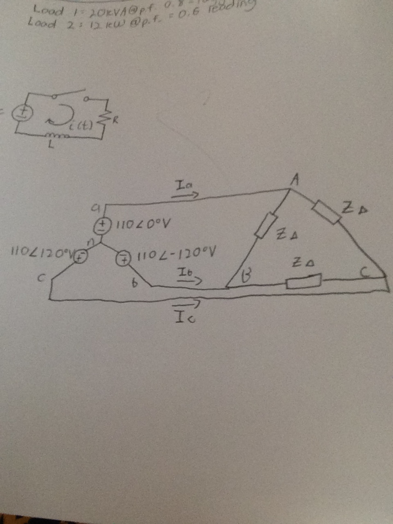 Solved The Delta Connected Impedances In The Three Phase Chegg