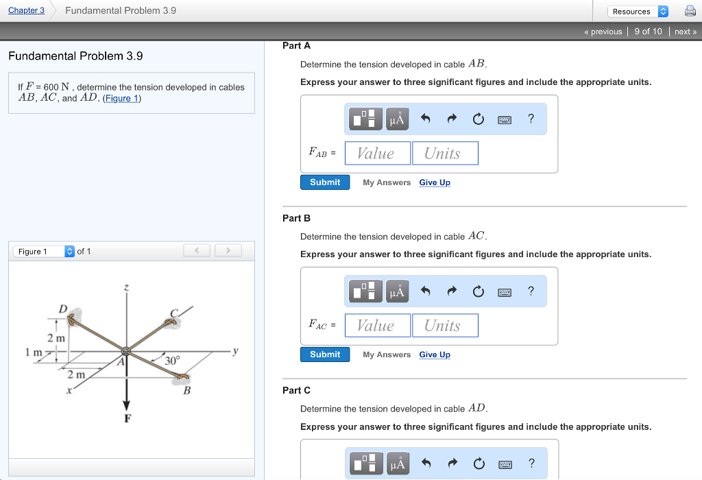 Solved If F N Determine The Tension Developed In Chegg