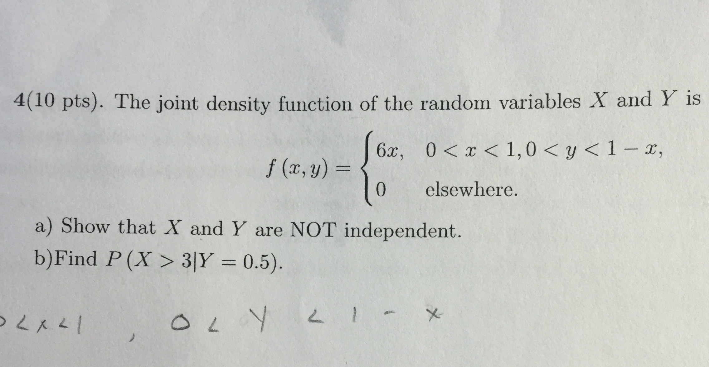 Solved The Joint Density Function Of The Random Variables X Chegg