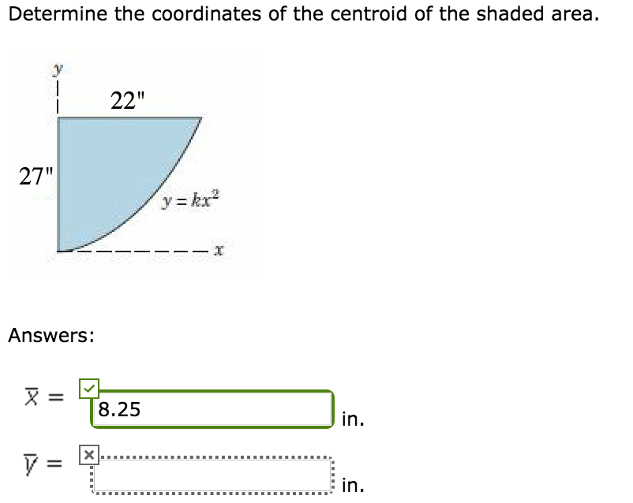 Determine The Coordinates Of The Centroid Of The Chegg