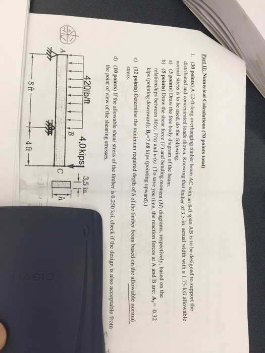 Solved Part I Numerical Caleulations Points Total Chegg