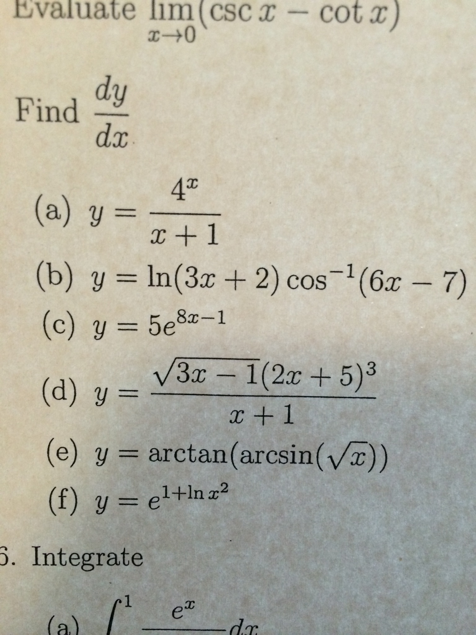 integral of csc^3x