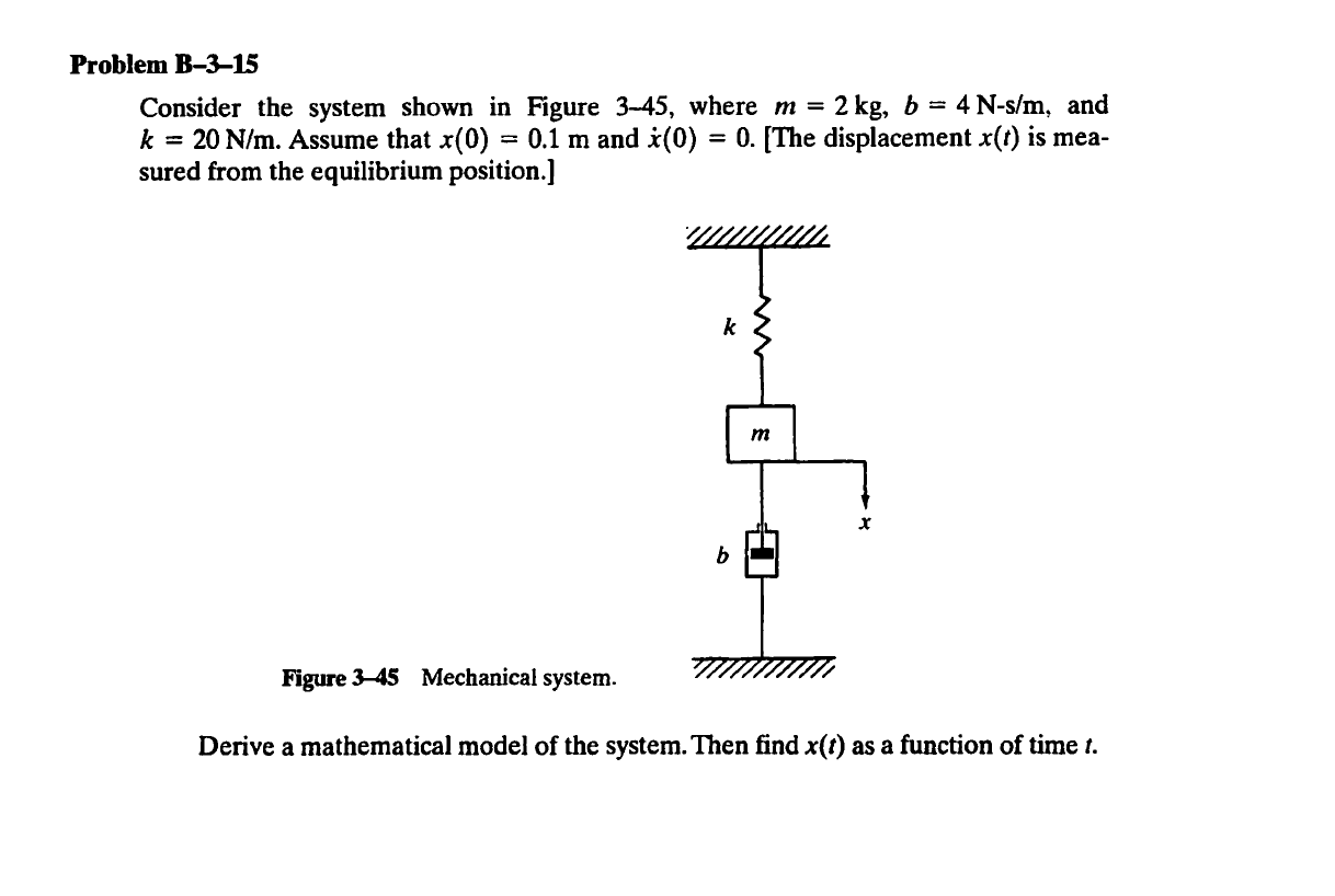 Consider The System Shown In Figure 3 45 Where M 2 Chegg