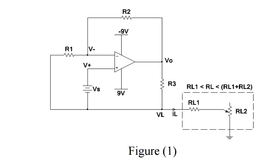 Solved R1 Vt Vs R2 9V Vo R3 9V VL IL Figure 1 RL1 RL Chegg