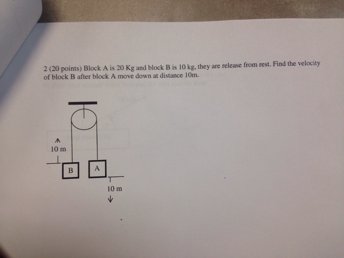 Solved Block A Is Kg And Block B Is Kg They Are Chegg