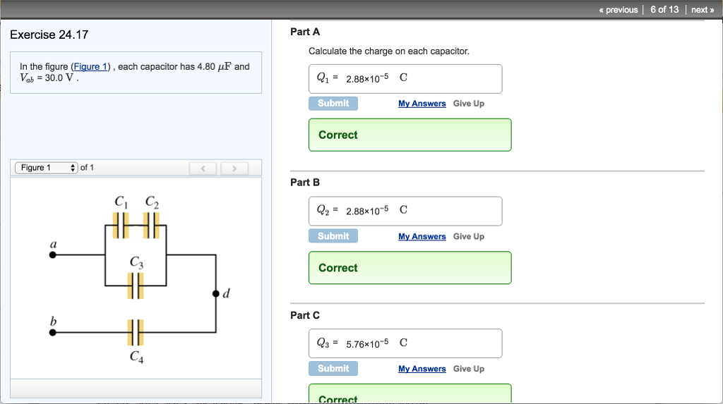 Solved In The Figure Figure 1 Each Capacitor Has 4 80 F Chegg