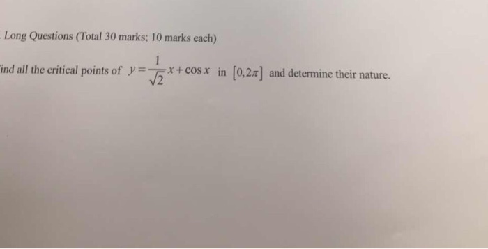 Solved Find All The Critical Points Of Y 1 Squareroot 2 X Chegg