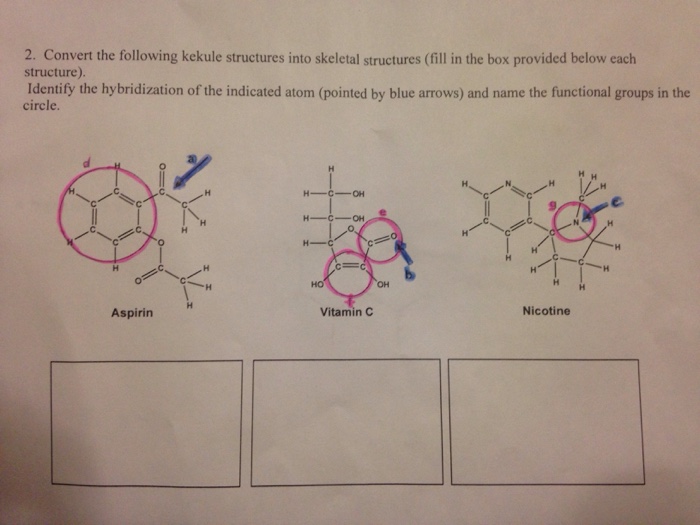 Solved Convert The Following Kekule Structures Into Chegg