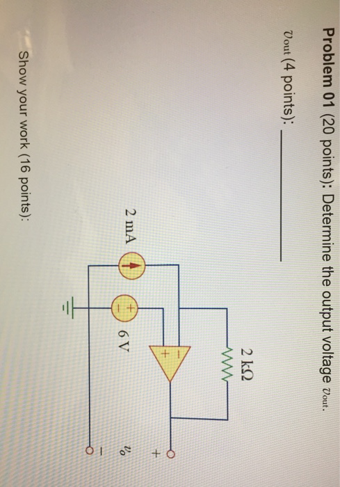 Solved Determine The Output Voltage V Out V Out Chegg