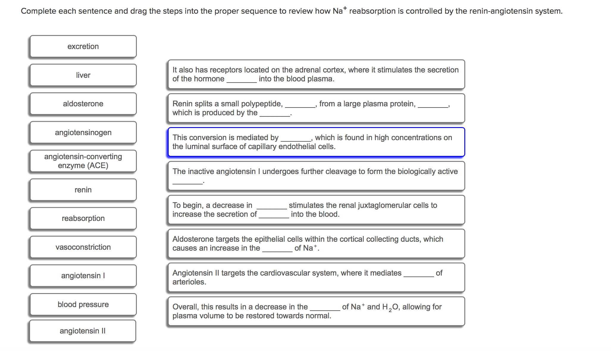 Solved Complete Each Sentence And Drag The Steps Into The...